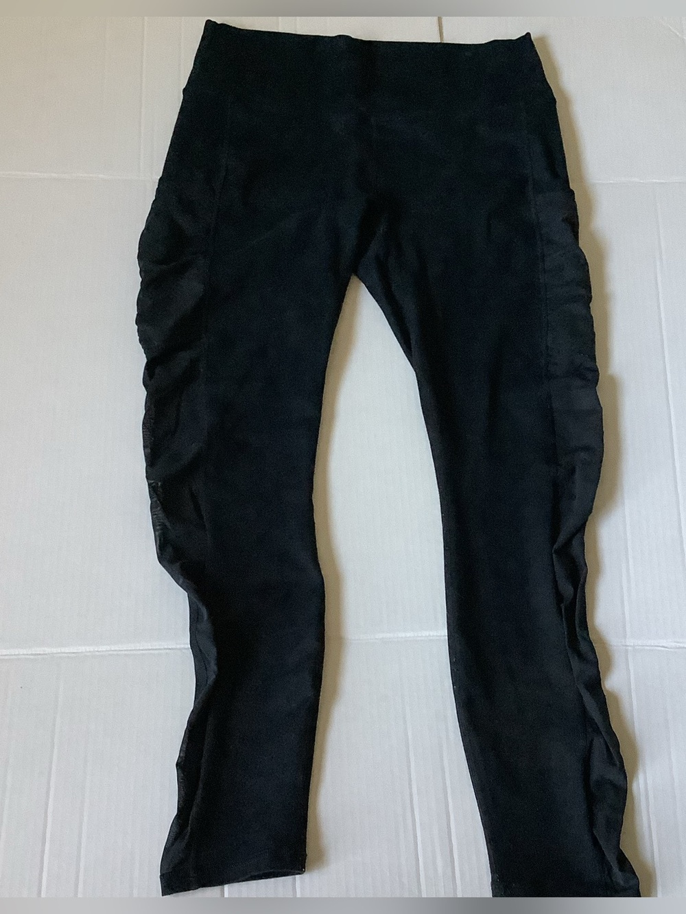 Fabletics Salar Ruched Mesh Leggings Black M Read Description